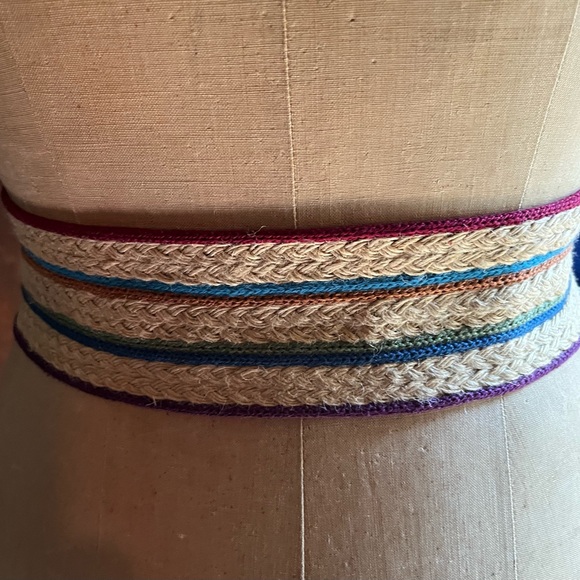 Jute / Cotton Stripe Sash - Picture 2 of 6